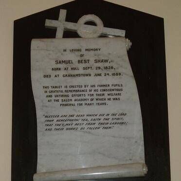 SHAW Samuel Best 1828-1889
