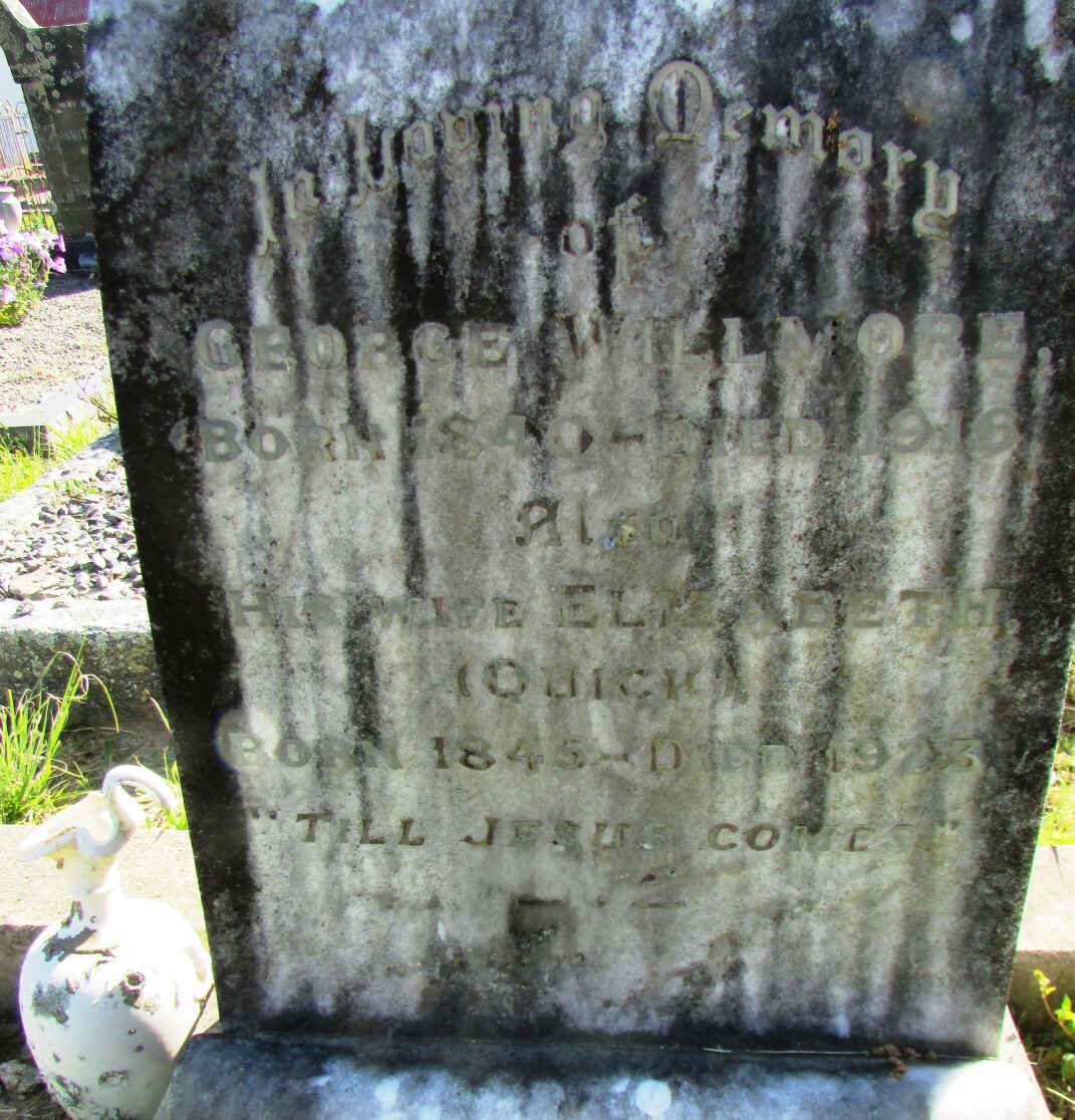 WILLMORE George 1840-1916 &amp; Elizabeth QUICK 1845-1923