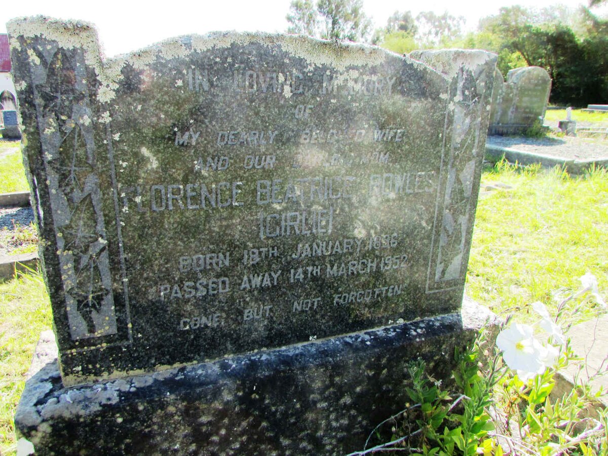 BOWLES Florence Beatrice 1886-1952