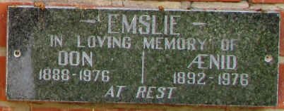 EMSLIE Don 1888-1976 &amp; Ænid 1892-1976