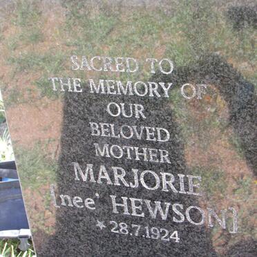 SCHEEPERS Marjorie nee HEWSON 1924-