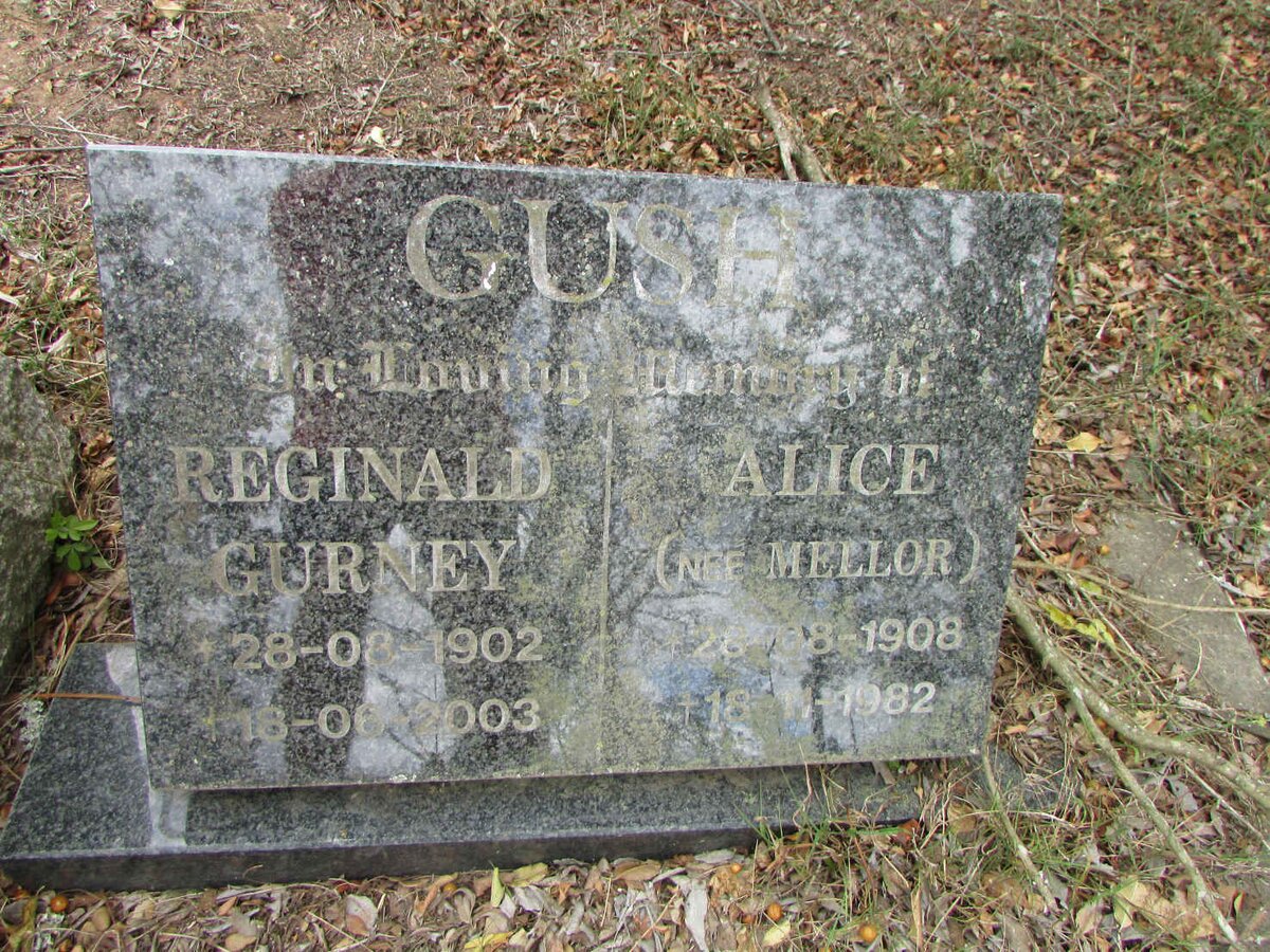 GUSH Reginald Gurney 1902-2003 &amp; Alice MELLOR 1908-1982