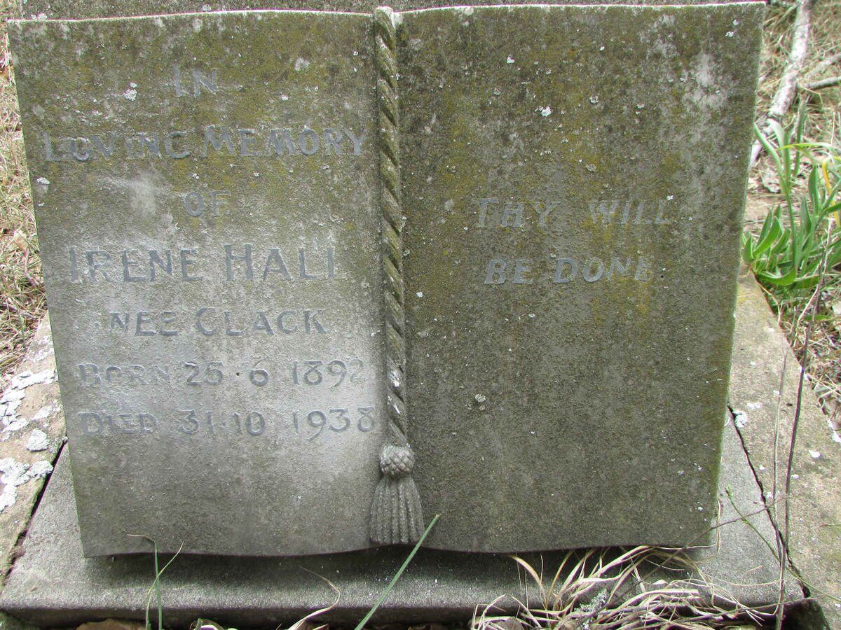 HALL Irene nee CLACK 1892-1938