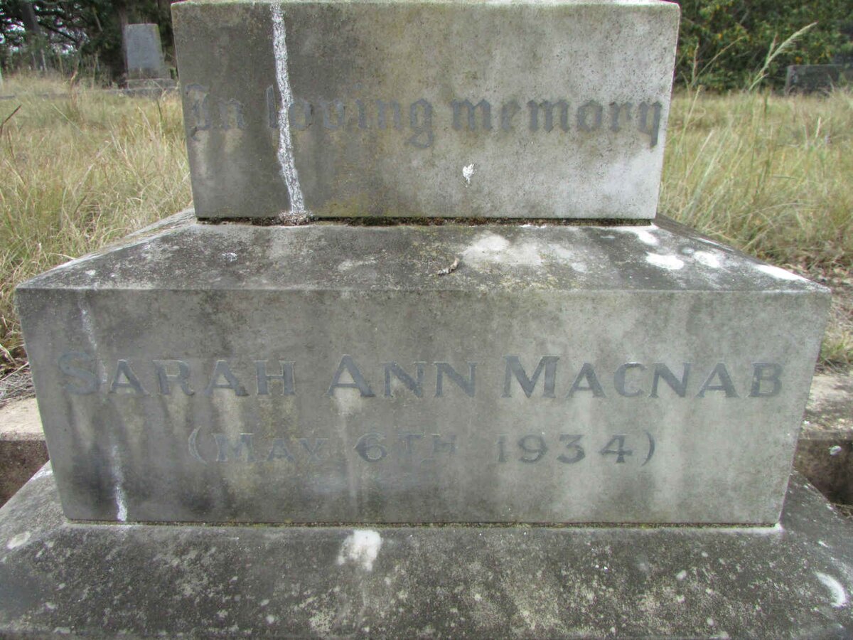 MACNAB Sarah Ann -1934