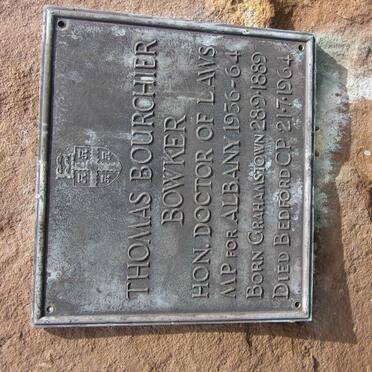 BOWKER Thomas Bourchier 1889-1964