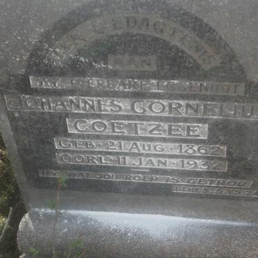 COETZEE Johannes Cornelius 1862-1932