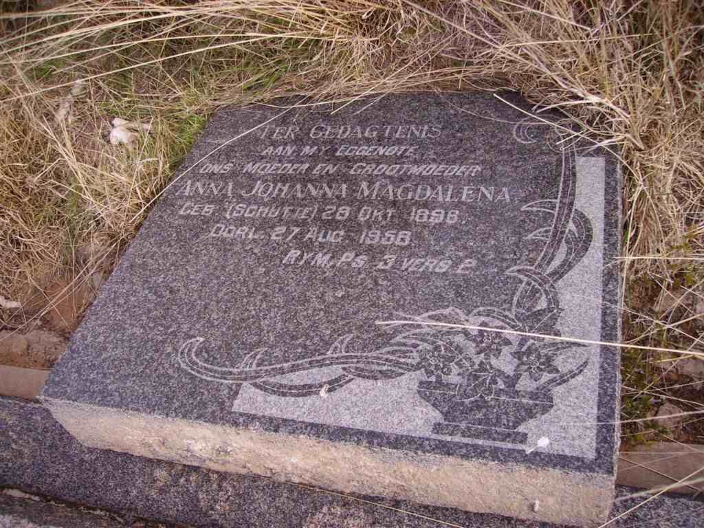 COETSEE Jan Viljoen 1893-1963 &amp; Anna Johanna SCHUTTE 1896-1958