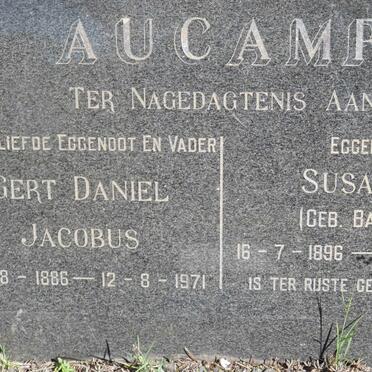 AUCAMP Gert Daniel Jacobus 1886-1971 &amp; Susanna BAKKES 1896-1988