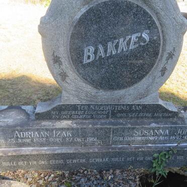 BAKKES Adriaan Izak 1888-1961 &amp; Susanna Johanna OOSTHUIZEN 1892-1968