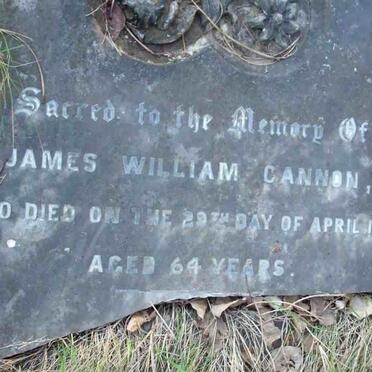 CANNON James William -1895