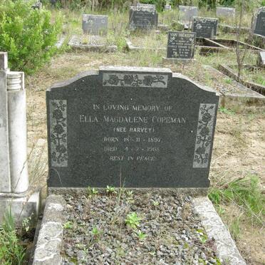 COPEMAN Ella Magdalene nee HARVEY 1897-1968