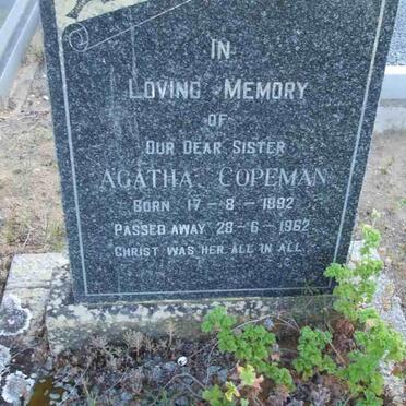 COPEMAN Agatha 1892-1962
