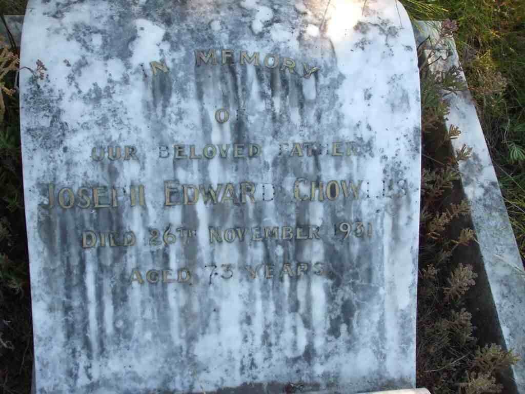 CHOWLES Joseph Edward -1931