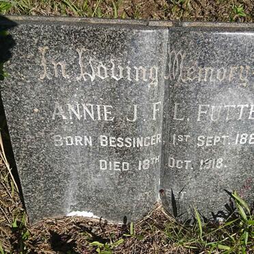 FUTTER Annie J.F.L. nee BESSINGER 1884-1916
