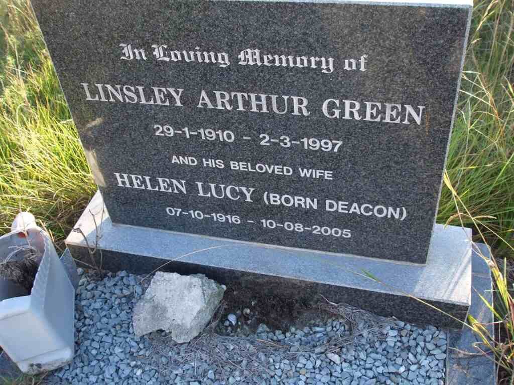 GREEN Linsley Arthur 1910-1997 &amp; Helen Lucy DEACON 1916-2005