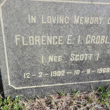 GROBLER Florence E.I. nee SCOTT 1902-1968
