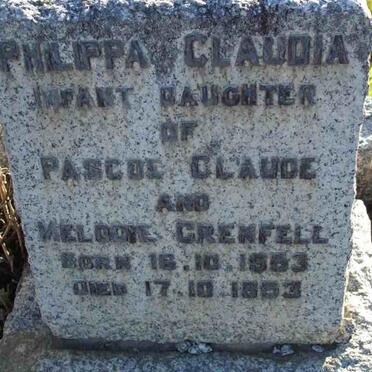 GRENFELL Philippa Claudina 1953-1953