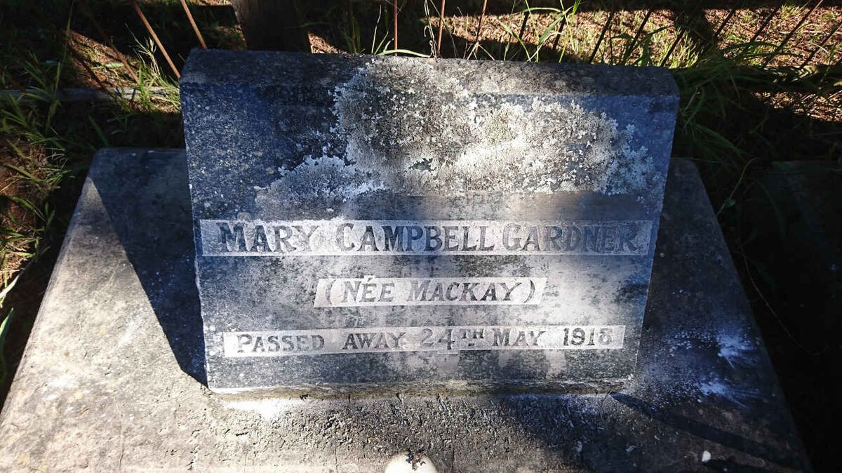 GARDNER Mary Campbel nee MACKAY -1918