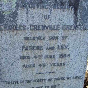 GRENFELL Charles Grenville -1954