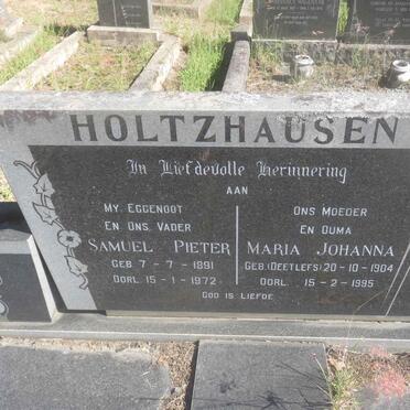 HOLTZHAUSEN Samuel Pieter 1891-1972 &amp; Maria Johanna DEETLEFS 1904-1995