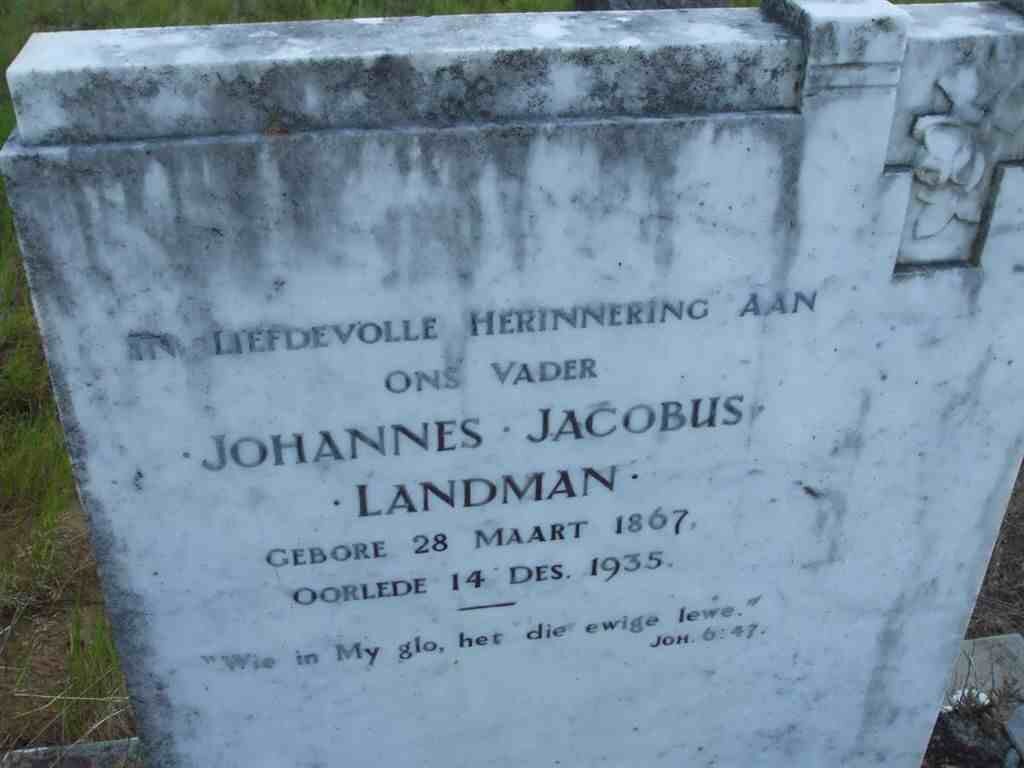 LANDMAN Johannes Jacobus 1867-1935
