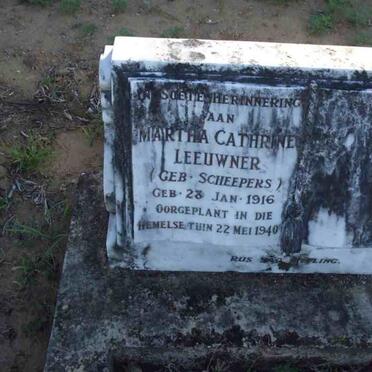 LEEUWNER Martha Cathrine nee SCHEEPERS 1916-1940