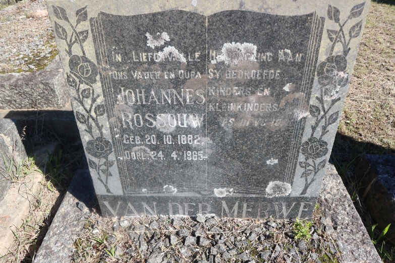 MERWE Johannes Rossouw, van der 1882-1965