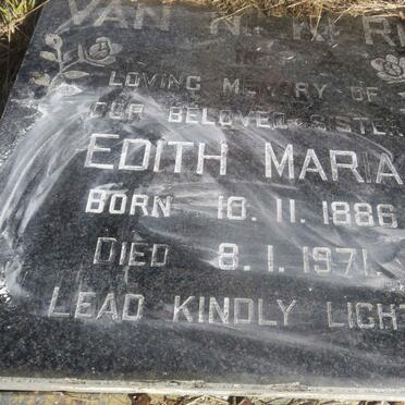 NIEKERK Edith Maria, van 1886-1971