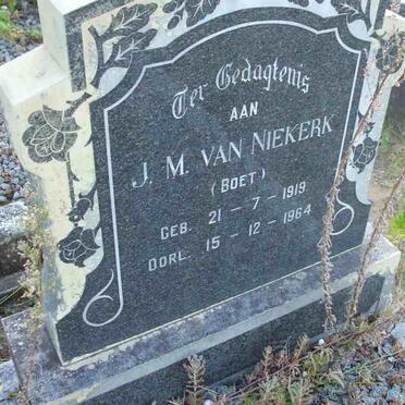 NIEKERK J.M., van 1919-1964