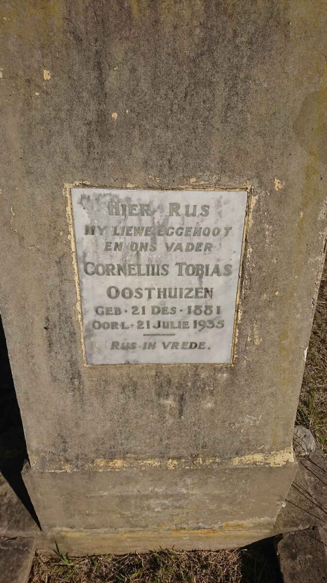 OOSTHUIZEN Cornelius Tobias 1881-1935