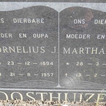 OOSTHUIZEN Cornelius J. 1894-1957 &amp; Martha C.D. 1899-1985