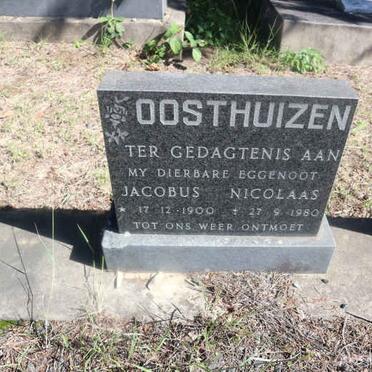 OOSTHUIZEN Jacobus Nicolaas 1900-1980