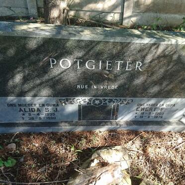 POTGIETER Ewert F. 1903-1976 &amp; Alida S.J. 1905-1990
