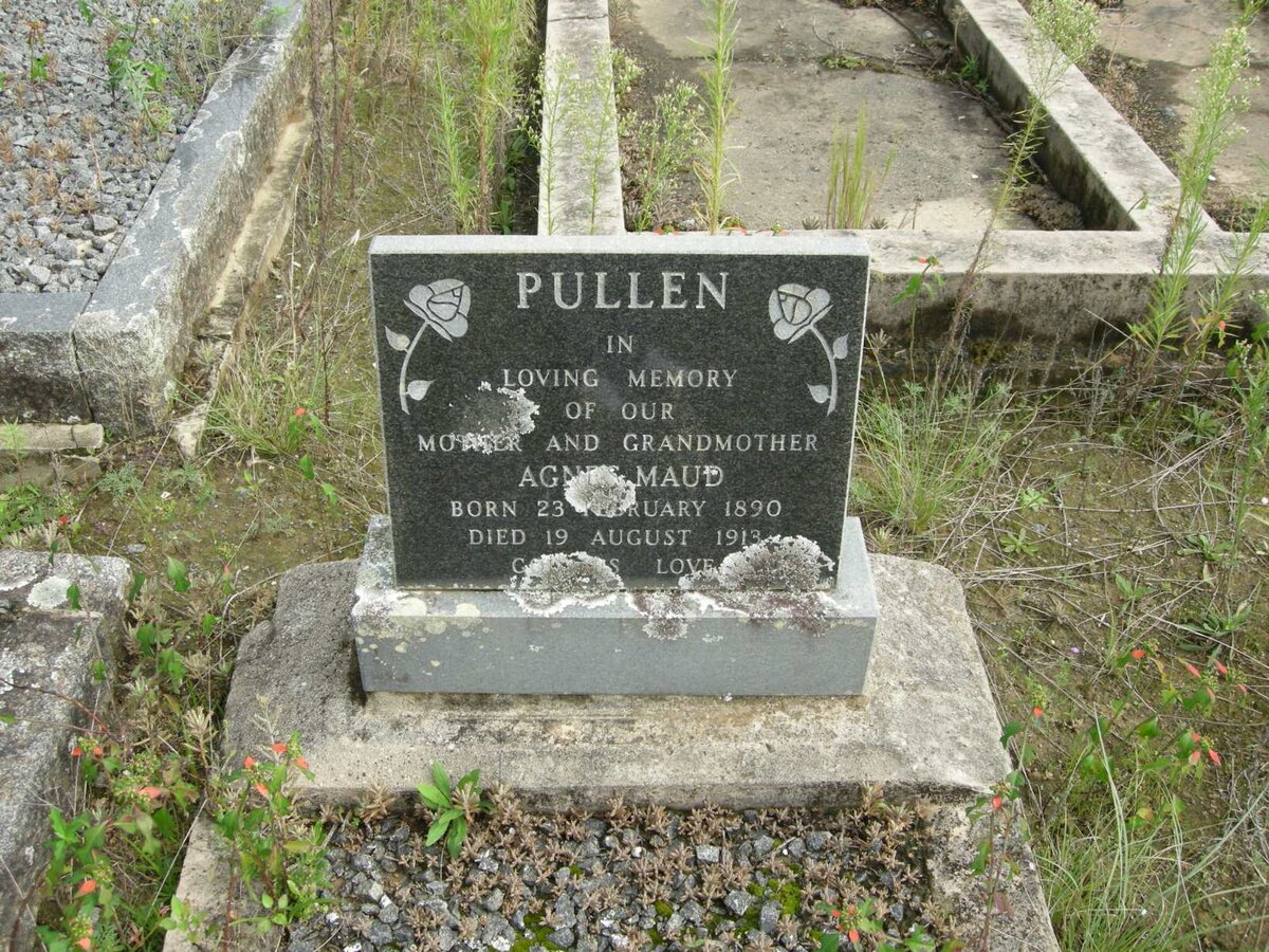 PULLEN Agnes Maud 1890-1913 :: PULLEN Rubin Antyine 1939-1940 :: PULLEN Gert Brian 1944-1976