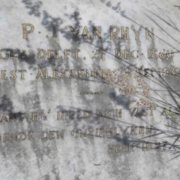 RHYN P.J., van 1860-1939