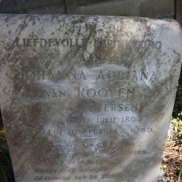 ROOYEN Johanna Adriana, van nee PETERSEN 1864-1946