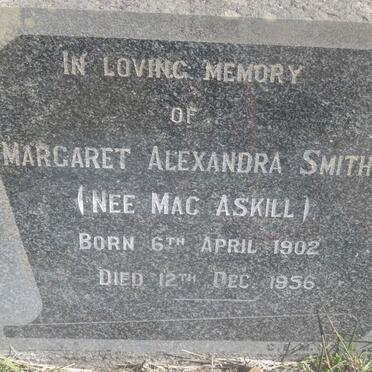 SMITH Margaret Alexandra nee MAC ASKILL 1902-1956