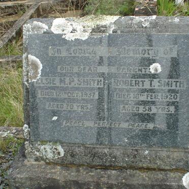 SMITH Robert T. -1920 &amp; Elsie M.P. -1937