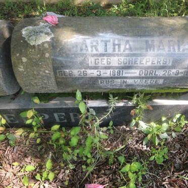 SCHEEPERS Johannes Abraham 1887-1960 &amp; Martha Maria SCHEEPERS 1891-1975
