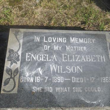 WILSON Engela Elizabeth 1890-1969