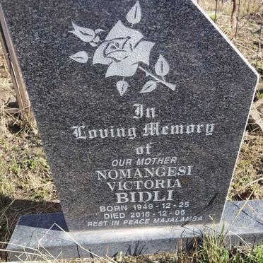 BIDLI Nomangesi Victoria 1949-2016