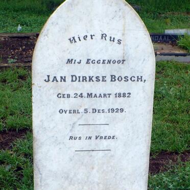 BOSCH Jan Dirkse 1882-1929