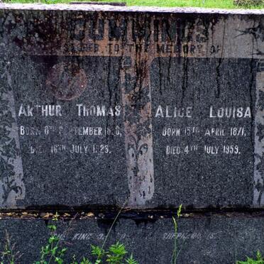 CUMMINGS Arthur Thomas 1856-1923 &amp; Alice Louisa 1871-1959