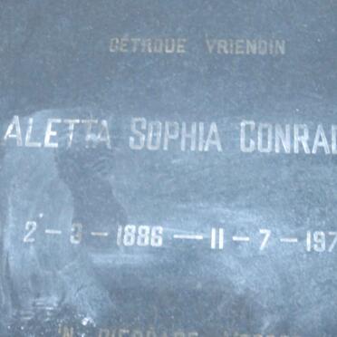 CONRADIE Aletta Sophia 1886-1972
