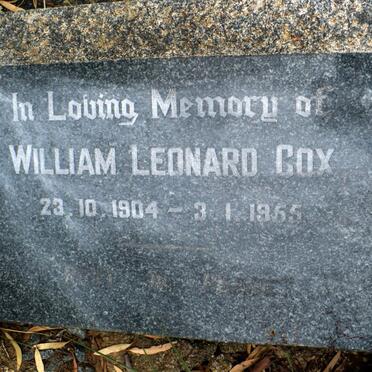 COX William Leonard 1904-1955