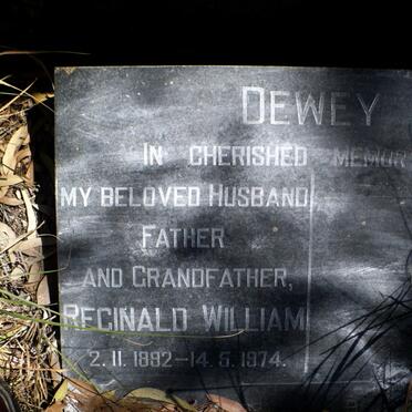 DEWEY Reginald William 1892-1874