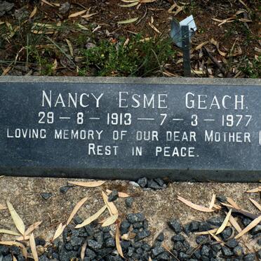 GEACH Nancy Esme 1913-1977