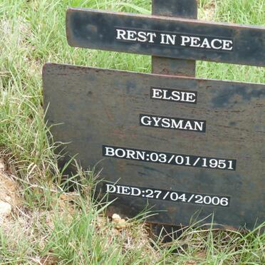 GYSMAN Elsie 1951-2006