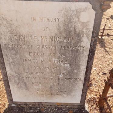 McMICHAEL David E. -1870