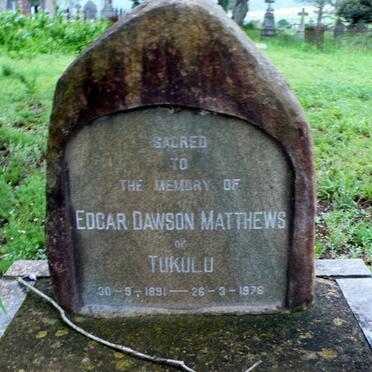 MATTHEWS Edgar Dawson 1891-1976